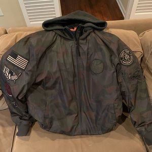 Men’s Bomber Jacket Camo XL